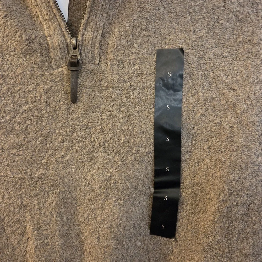 Banana Republic 1/4 Zip Wool Cotton Blend Sweater Sz S men brown long sleeve NWT